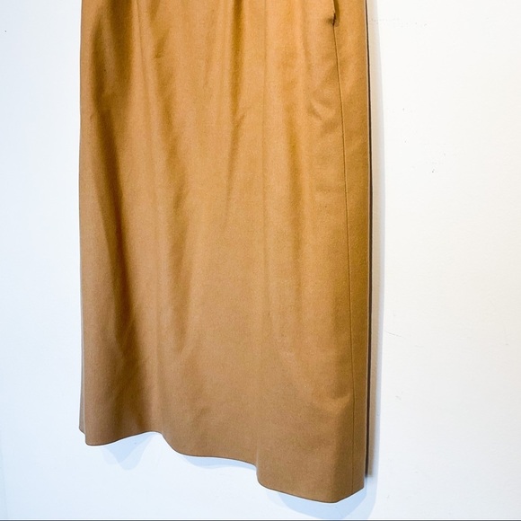 Wool PENDLETON Vintage Long Pencil Skirt In Tan Color - Picture 6 of 12